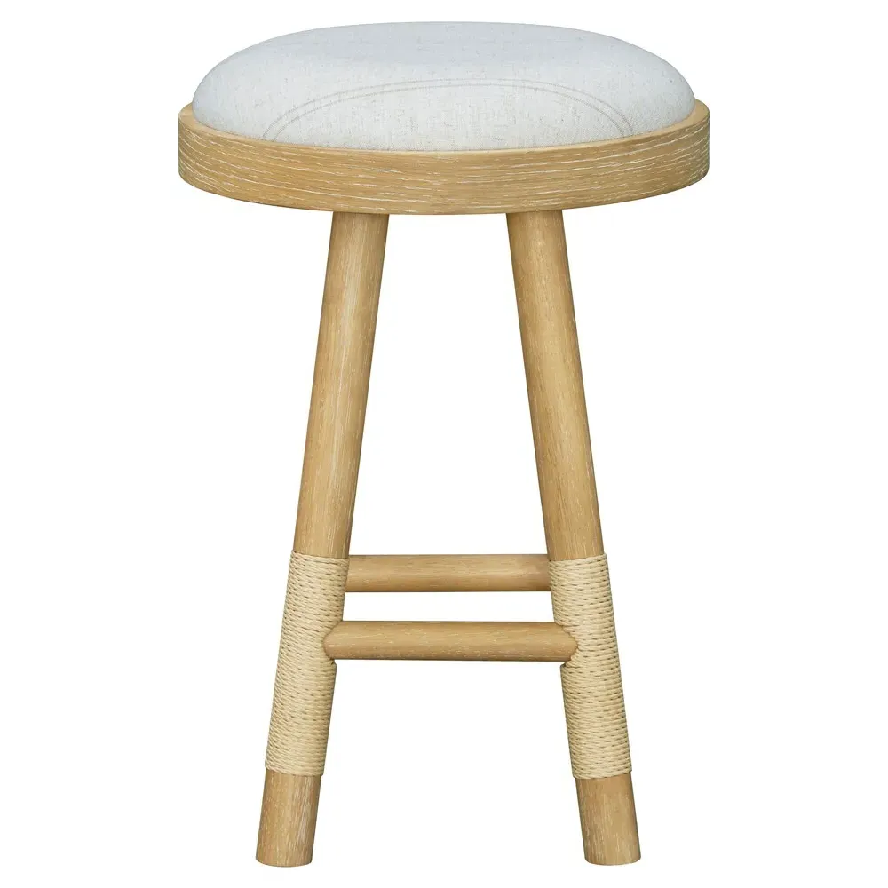 Cora Counter Stool - Beige, Wood image