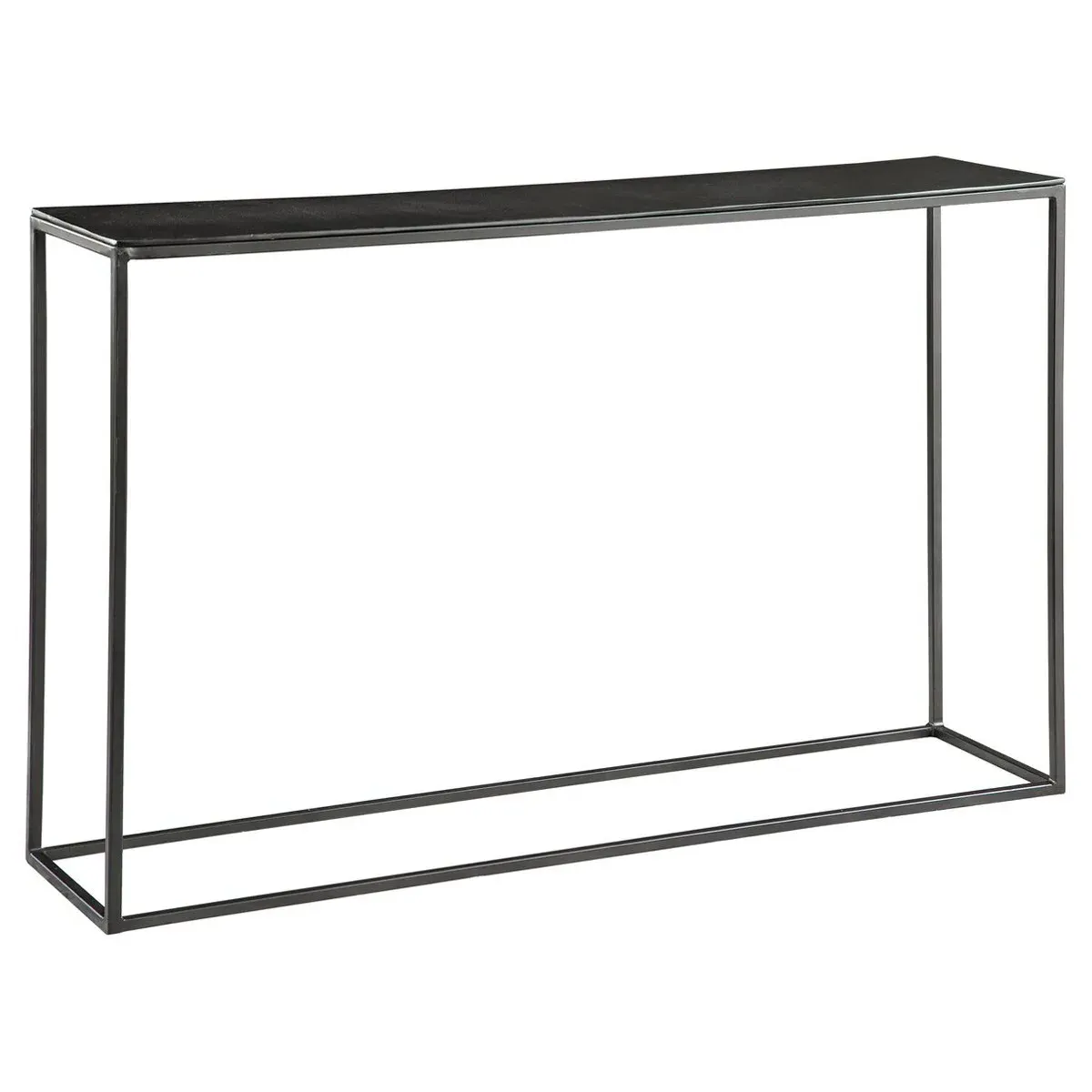 Cora Industrial Console Table - Black, Aluminum