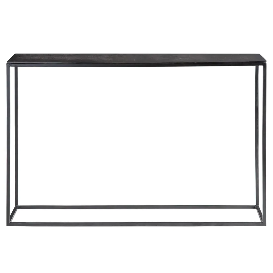 Cora Industrial Console Table - Black, Aluminum image