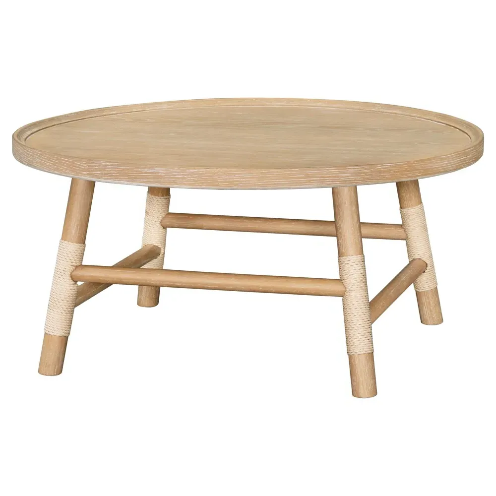 Cora Round Coffee Table - Brown, Wood