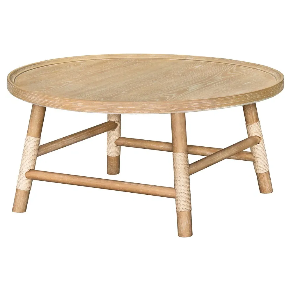 Cora Round Coffee Table - Brown, Wood