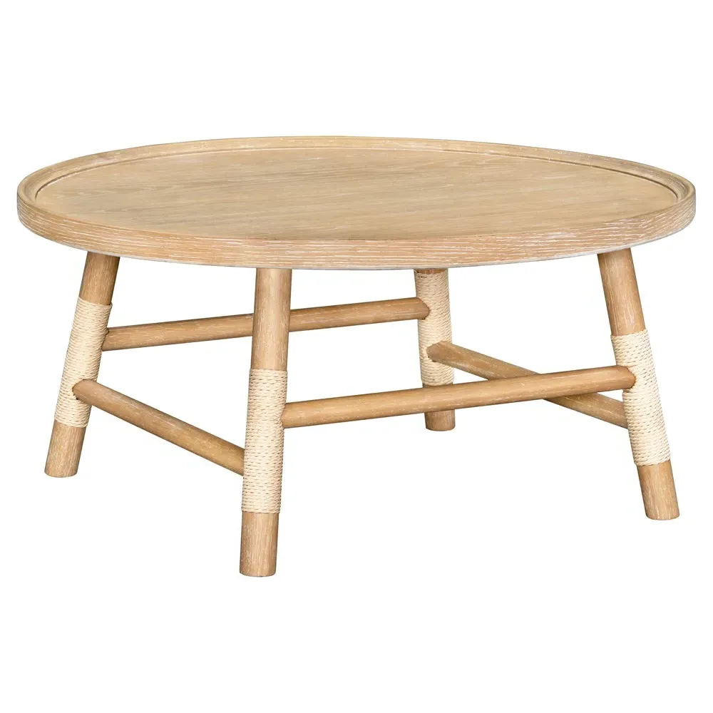 Cora Round Coffee Table - Brown, Wood