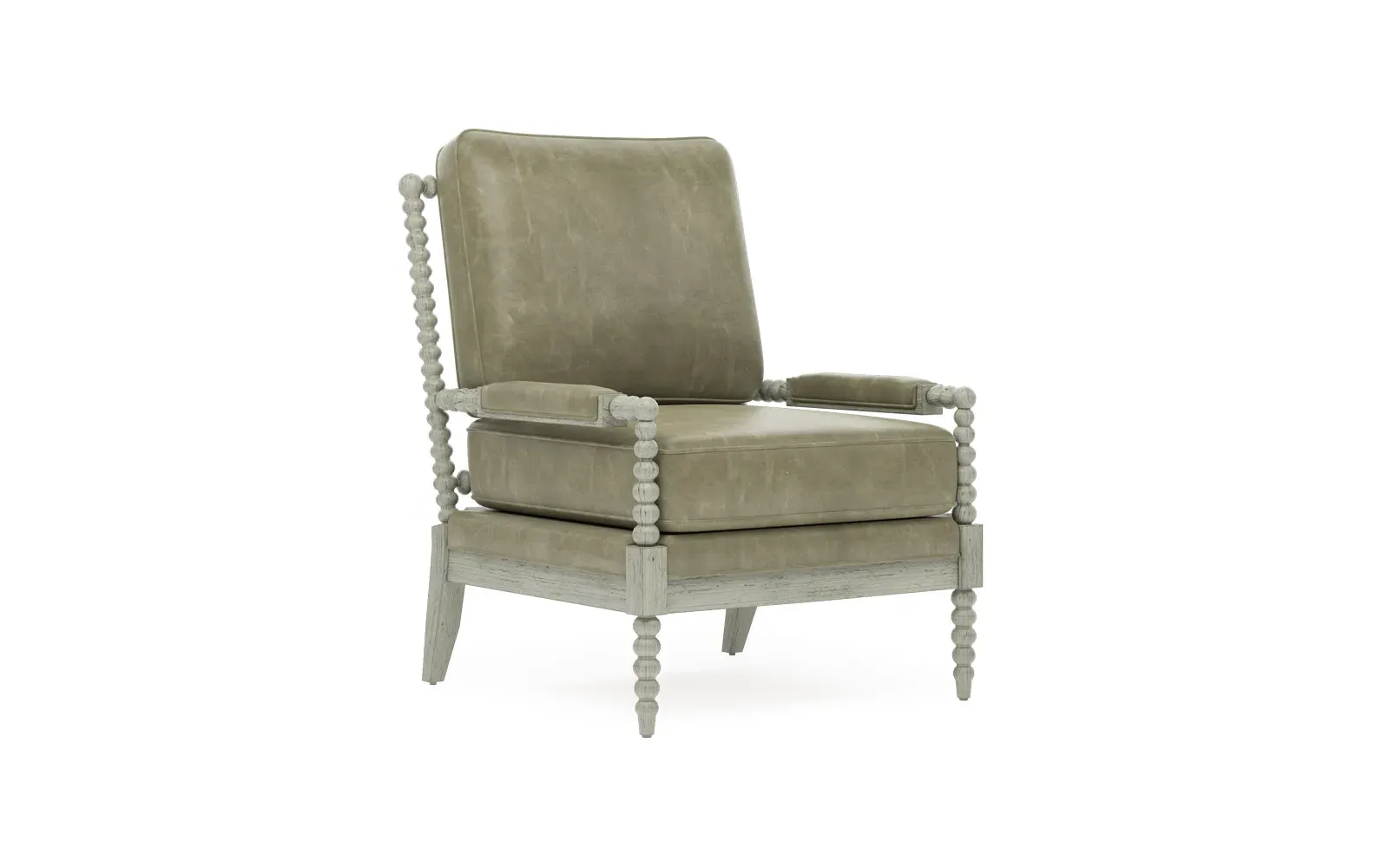 Coralie Armchair - Juniper, Leather