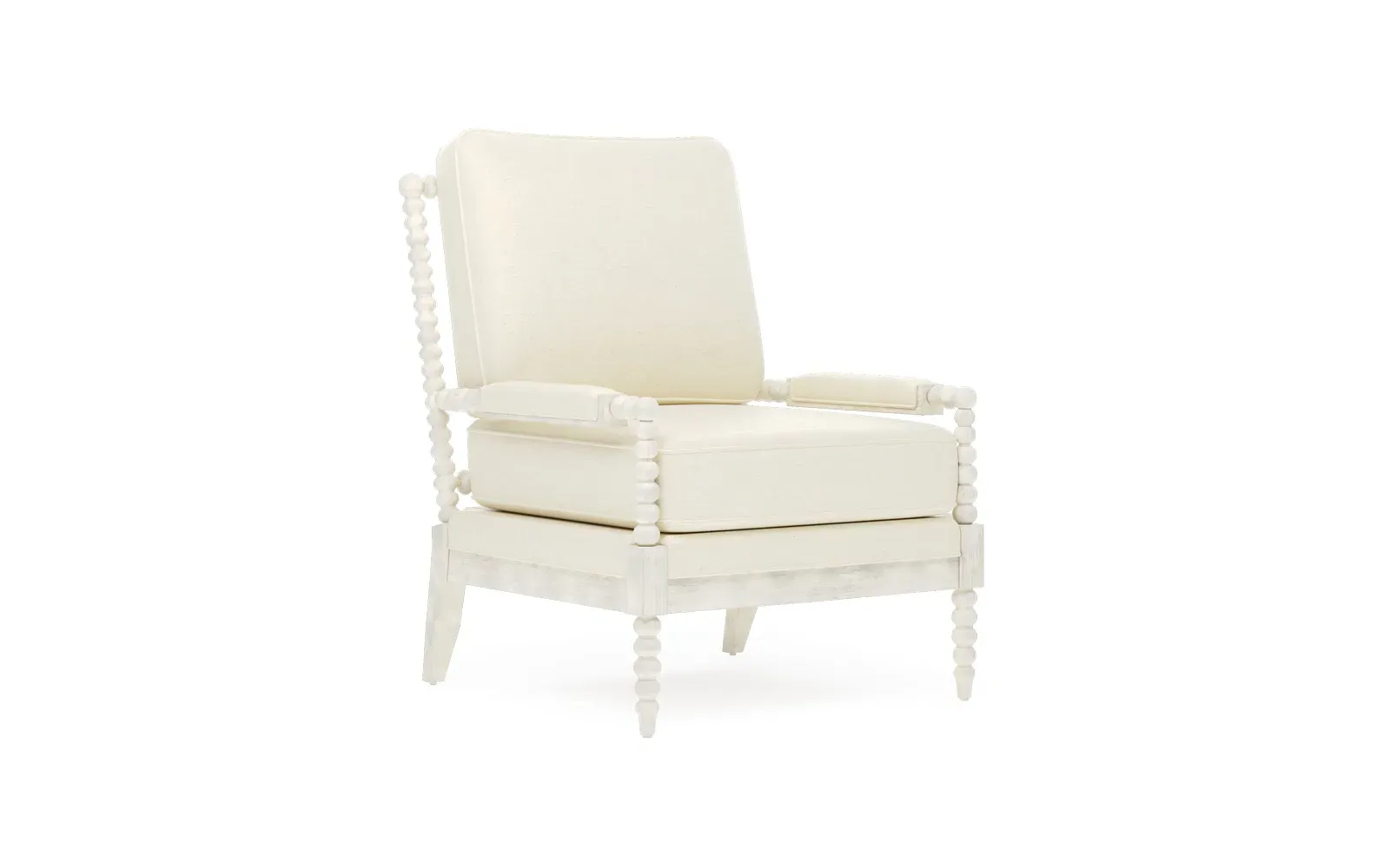 Coralie Chair - Heathered Ivory, Hardwood