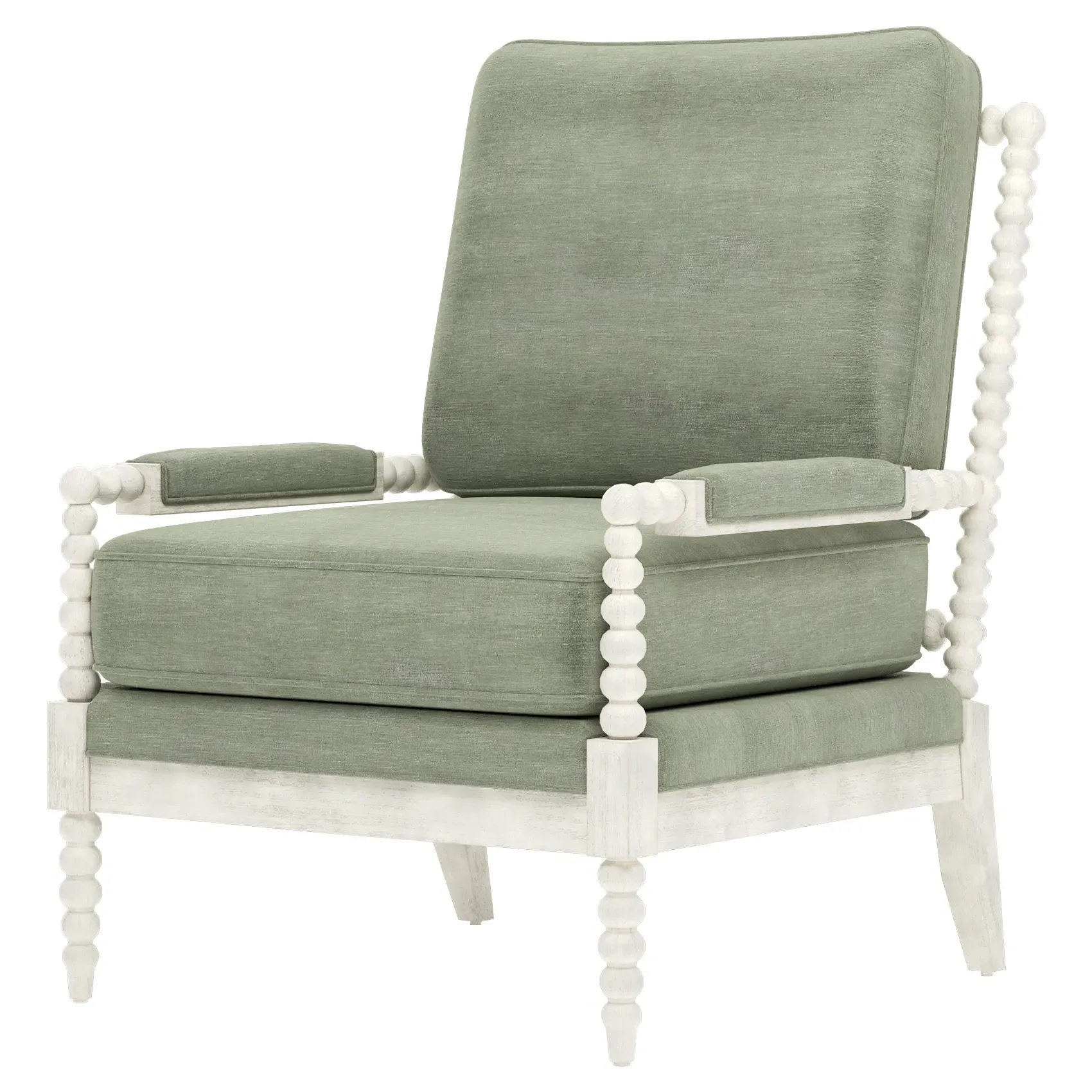 Coralie Chair - Lustre Verde, Velvet