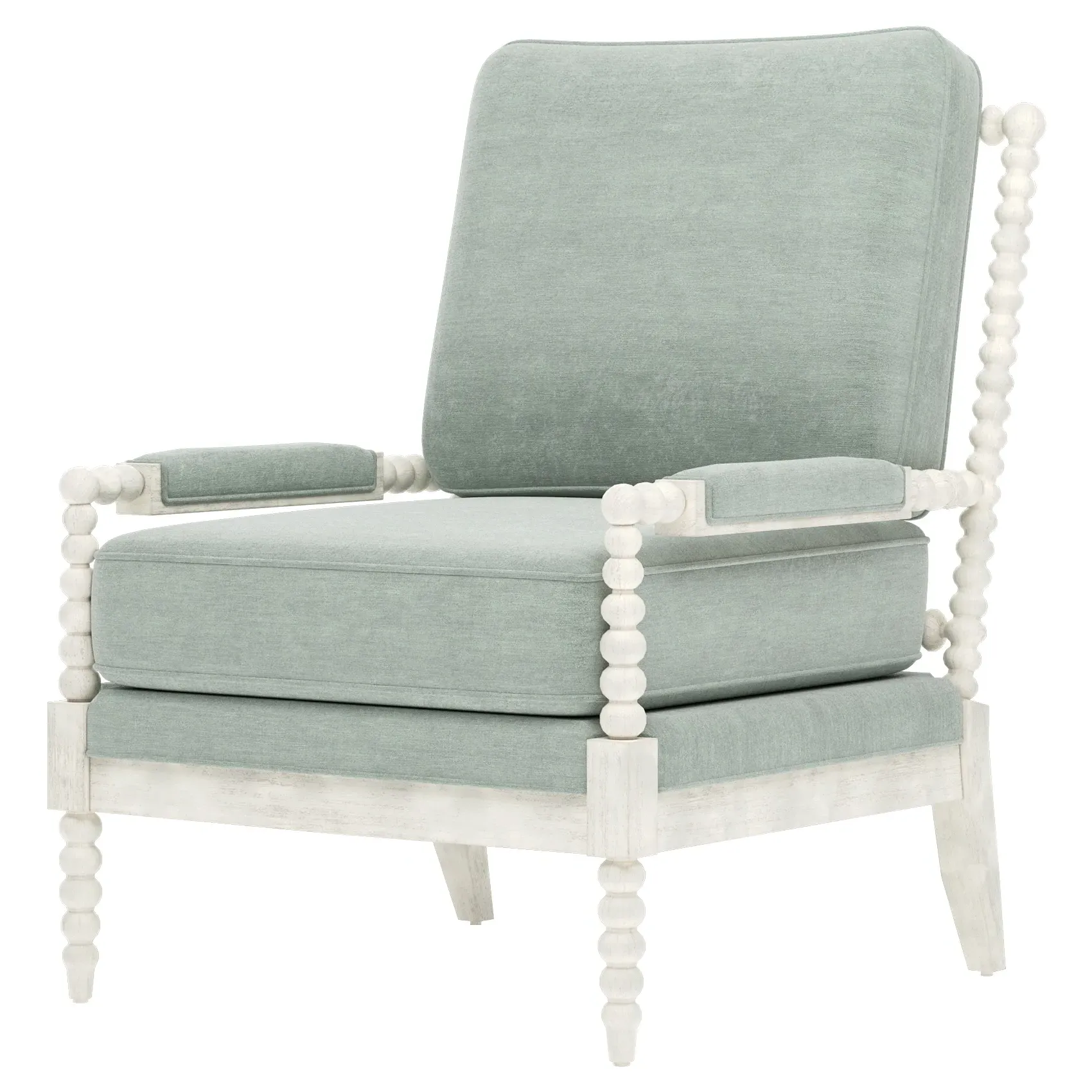 Coralie Chair - Sea Mist, Velvet