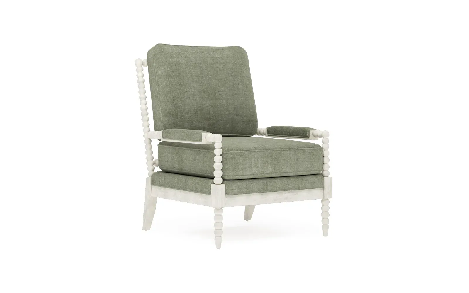 Coralie Chair - Willow Green, Velvet