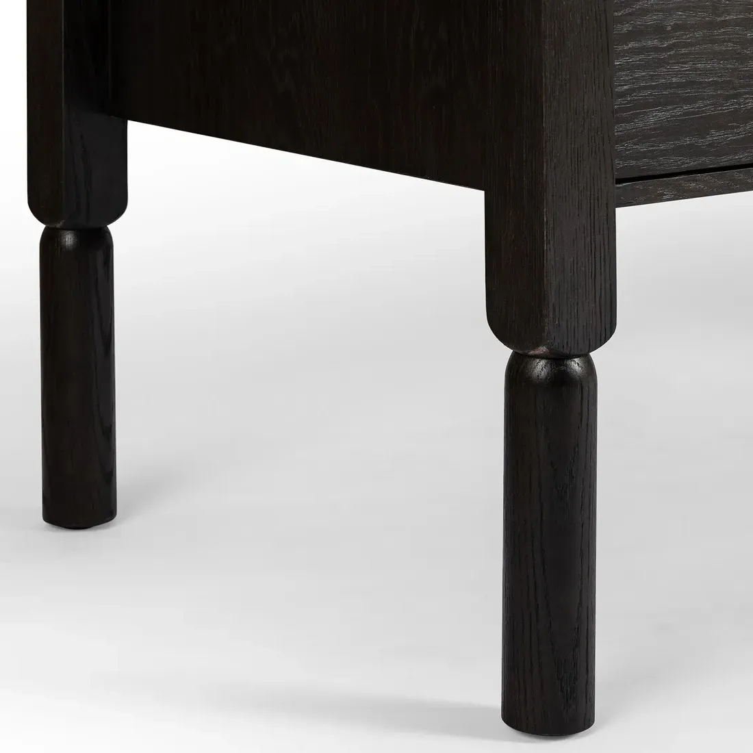 Coralie Oak Wood Desk - Charcoal