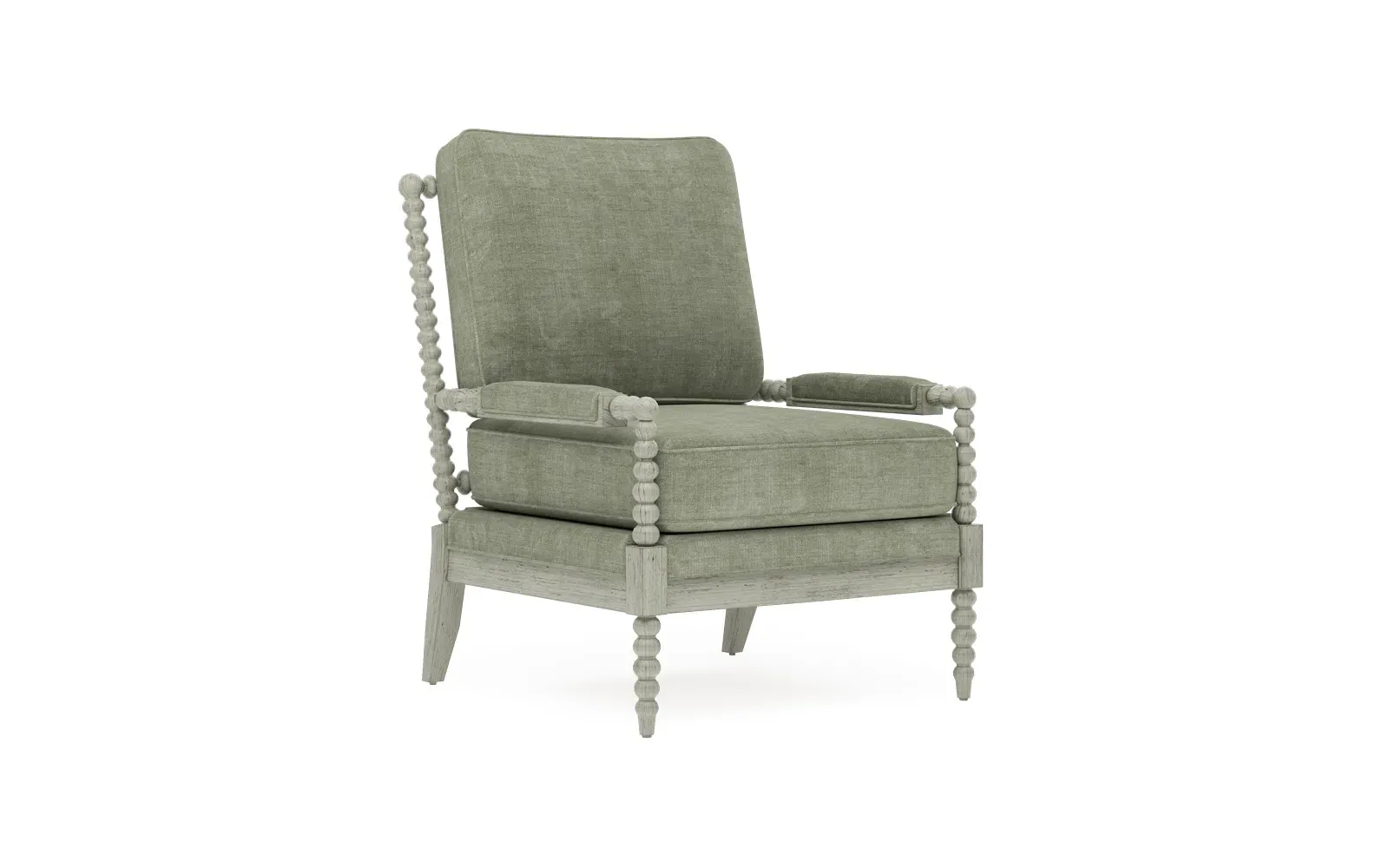 Coralie Provence Sage Chair - Willow Green, Velvet