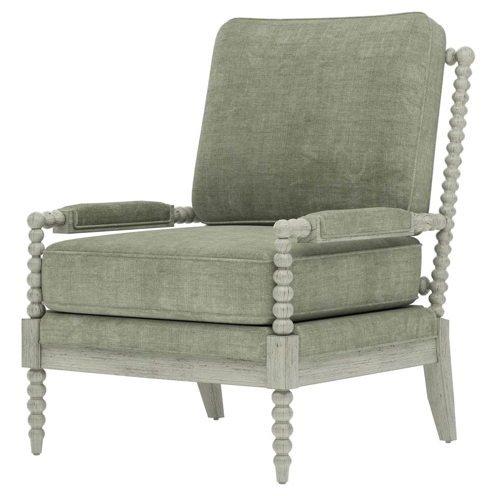 Coralie Provence Sage Chair - Willow Green, Velvet image