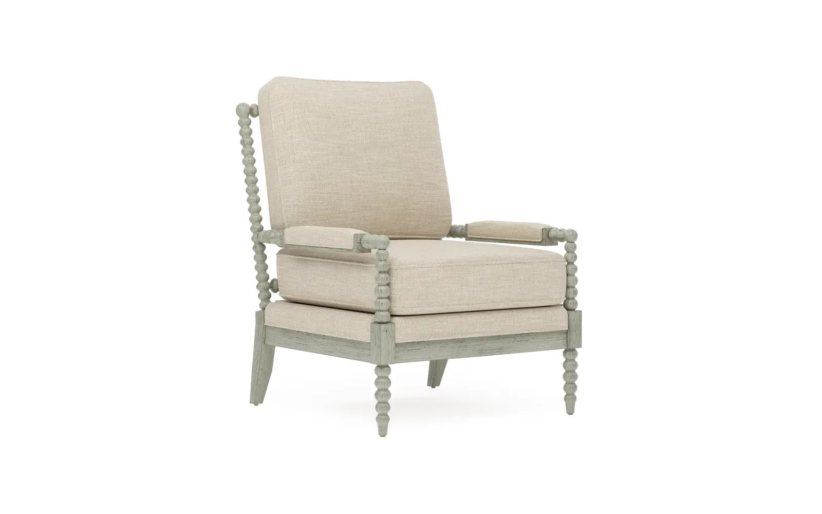 Coralie Textured Weave Chair - Pebble Shore, Hardwood