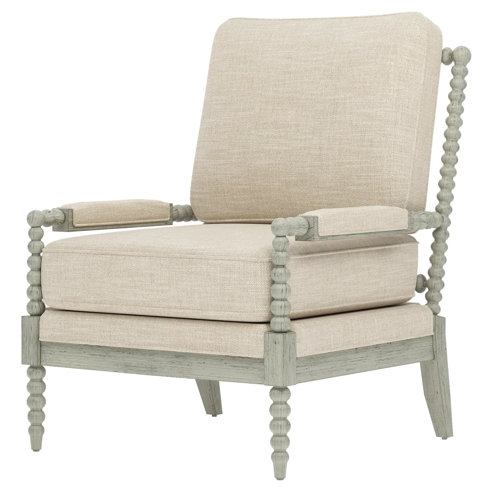 Coralie Textured Weave Chair - Pebble Shore, Hardwood