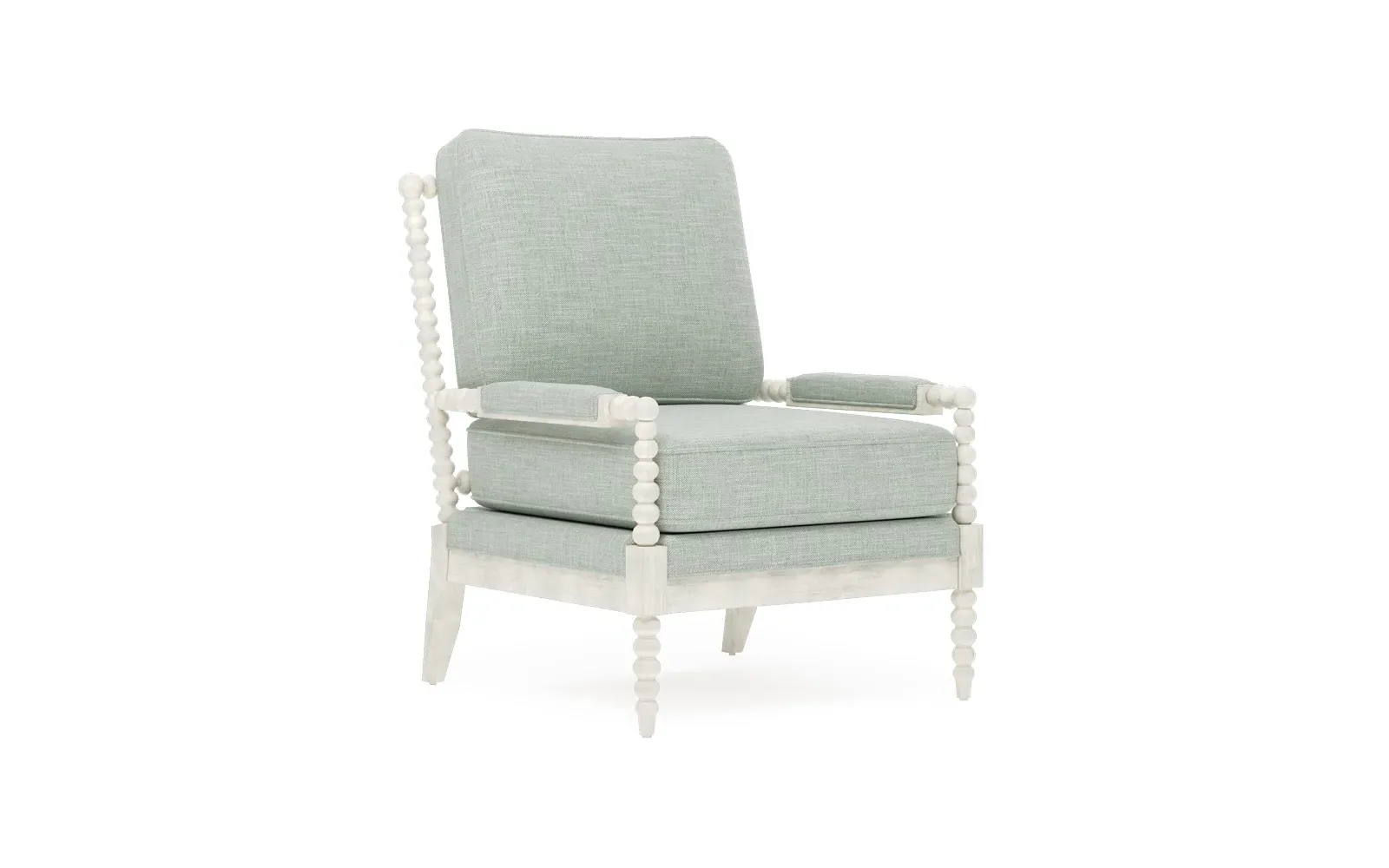 Coralie Textured Weave Chair - Spring Blue, Hardwood