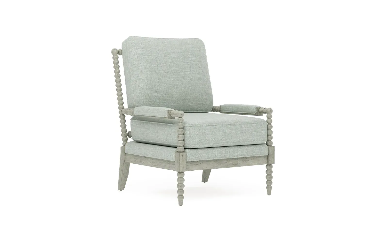 Coralie Textured Weave Chair - Spring Blue, Hardwood