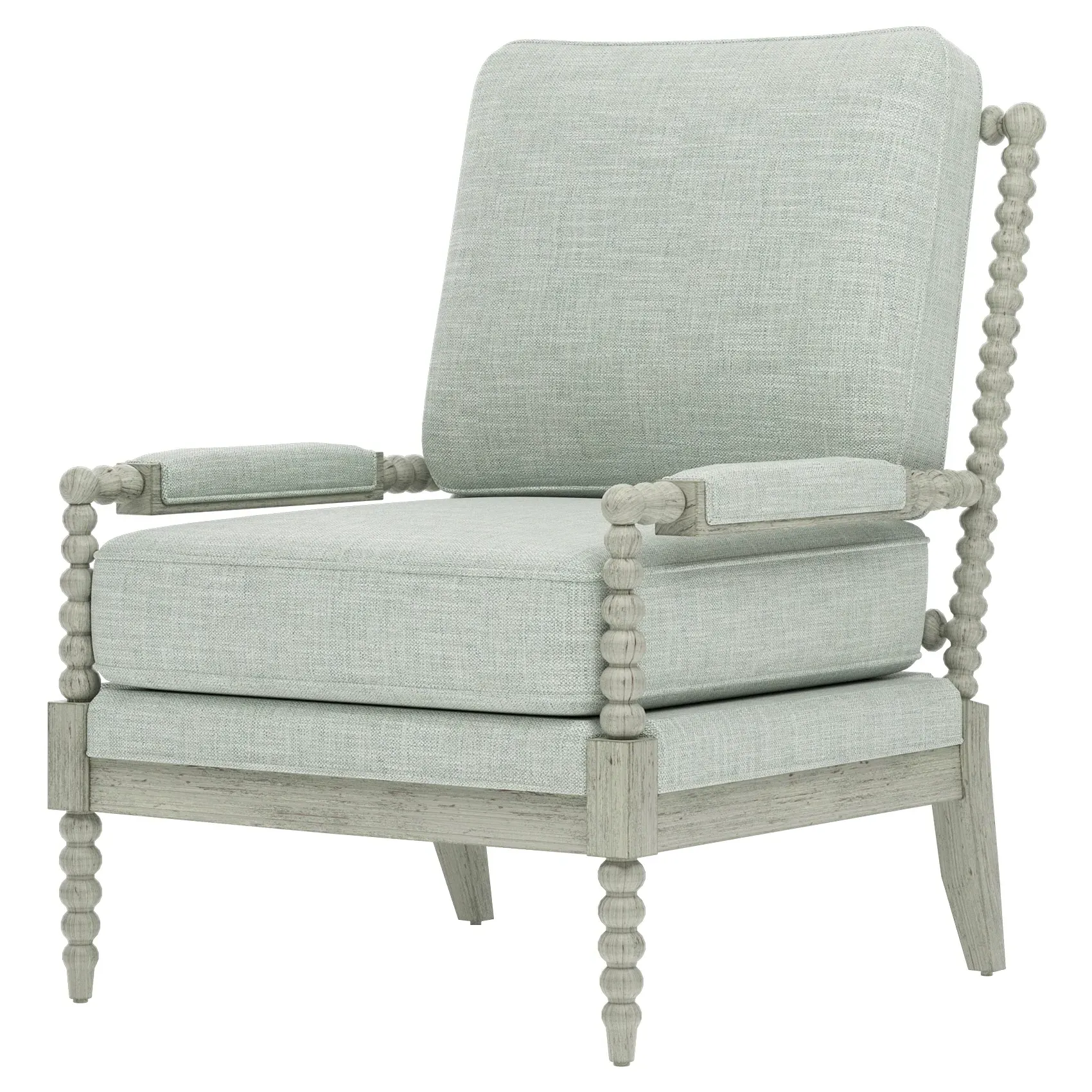 Coralie Textured Weave Chair - Spring Blue, Hardwood