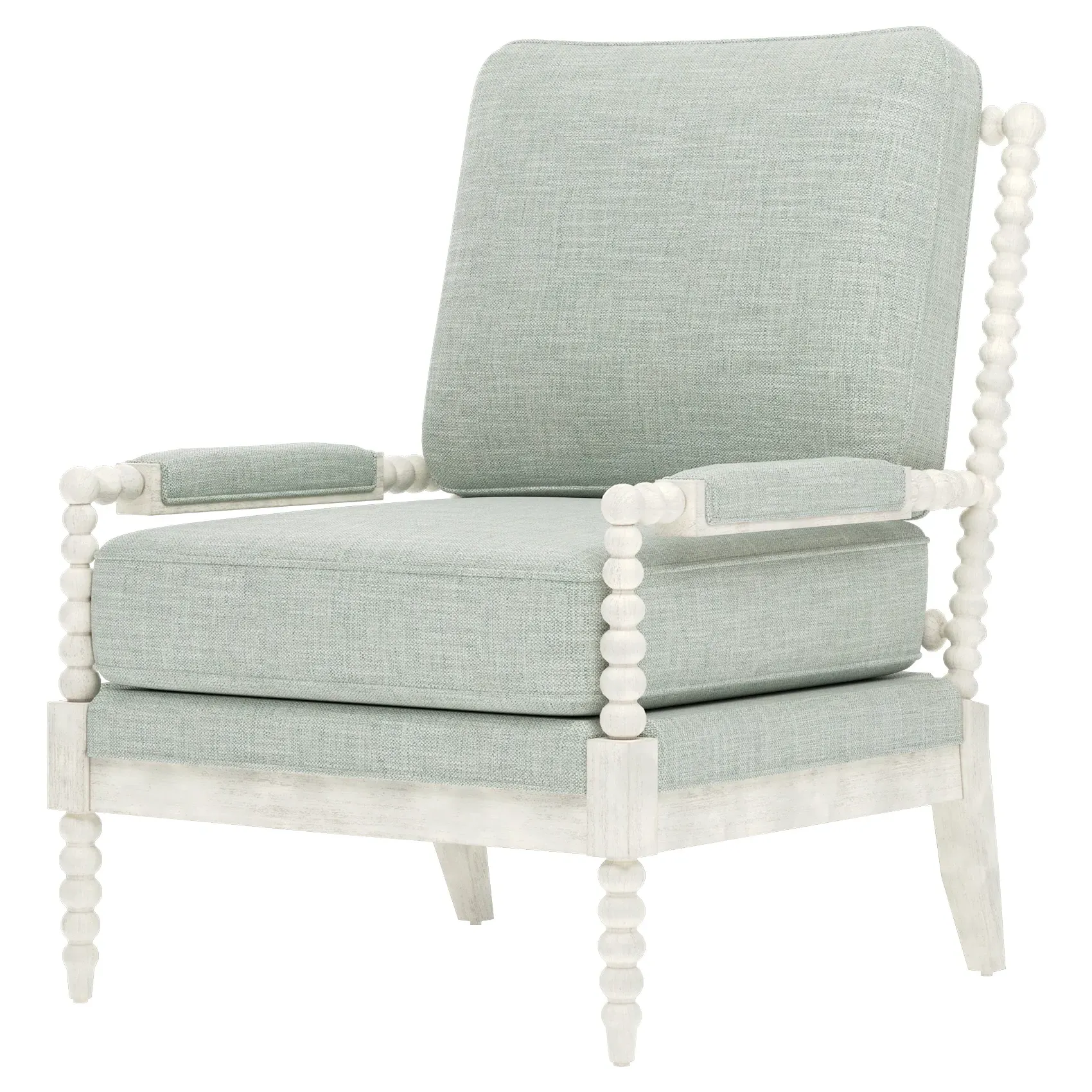 Coralie Textured Weave Chair - Spring Blue, Hardwood