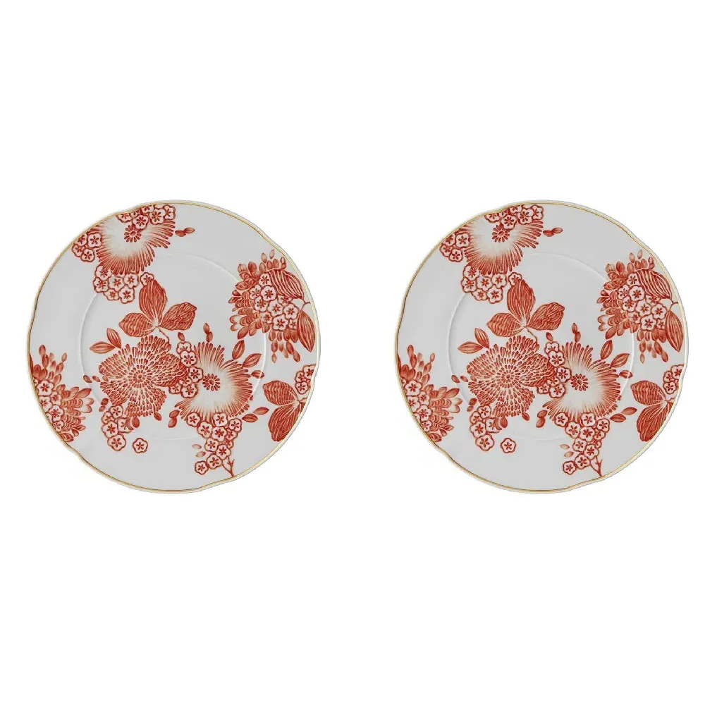 Coralina Charger Plate Set of 2 - White, Porcelain