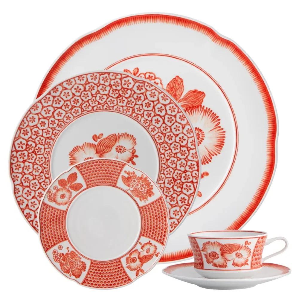 Coralina Dinner Plate Set of 4 - White, Porcelain