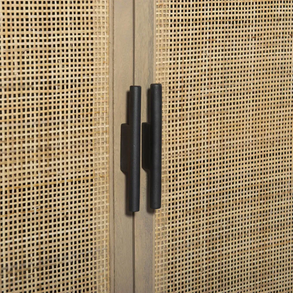 Corazon Bookcase with Doors - Natural, Mango Wood