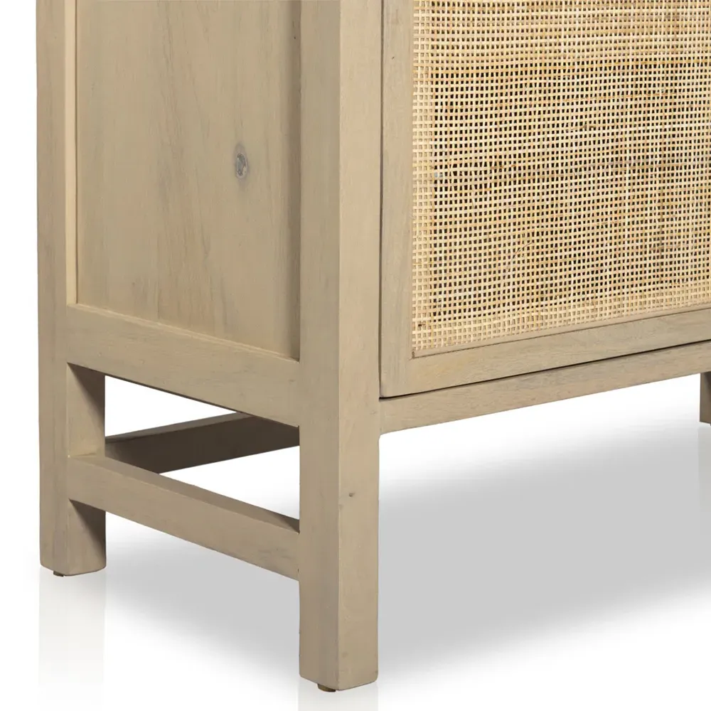 Corazon Bookcase with Doors - Natural, Mango Wood