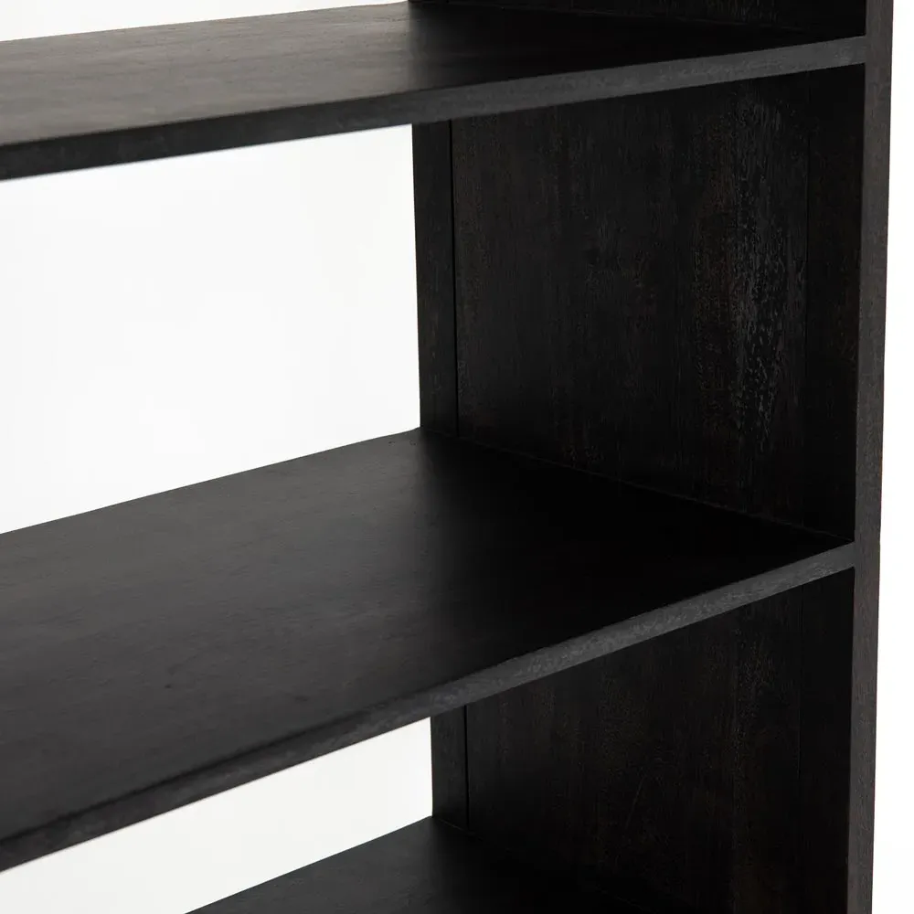 Corazon Global Baazar Bookcase with Storage - Black, Acacia