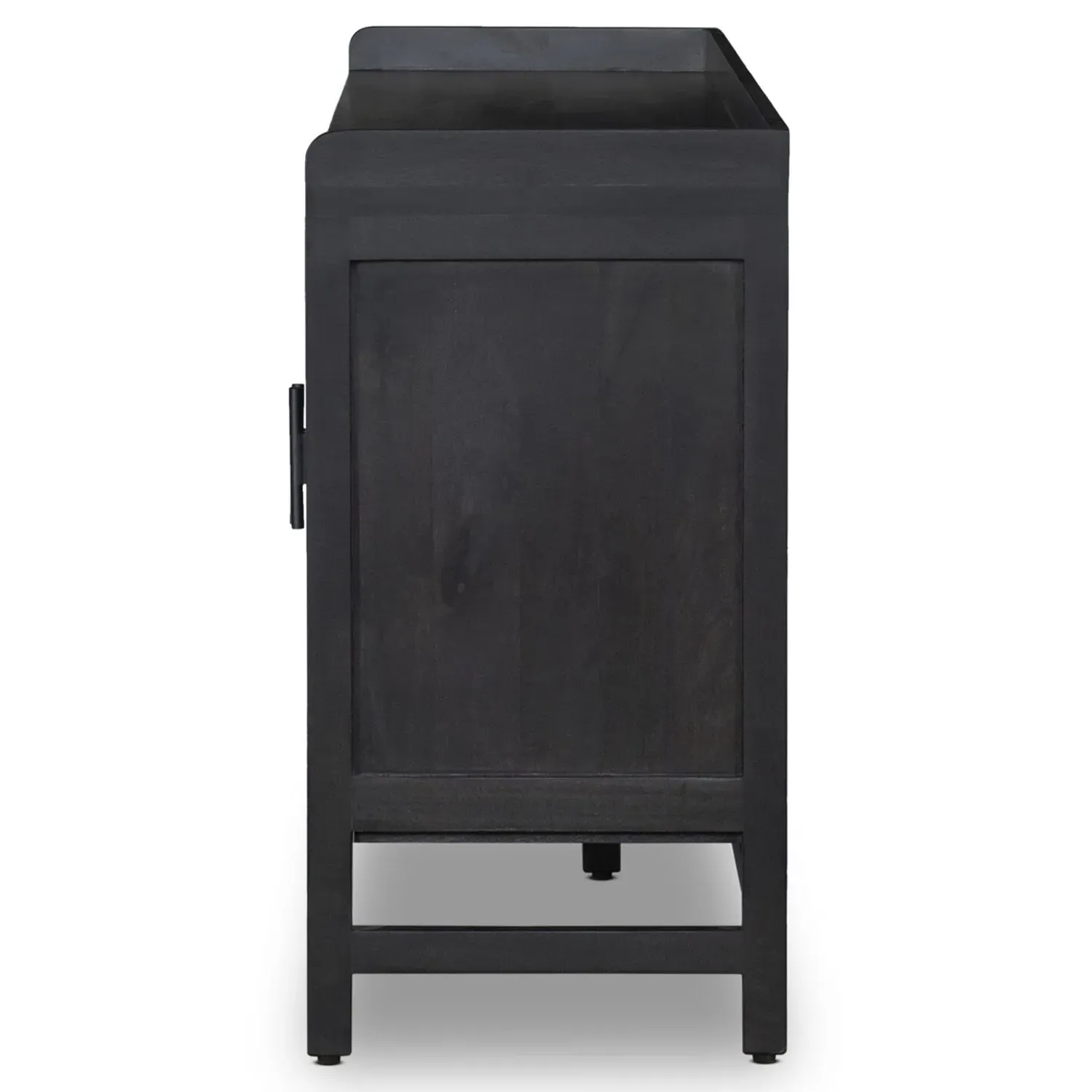 Corazon Woven Cane Sideboard - Black, Mango Wood