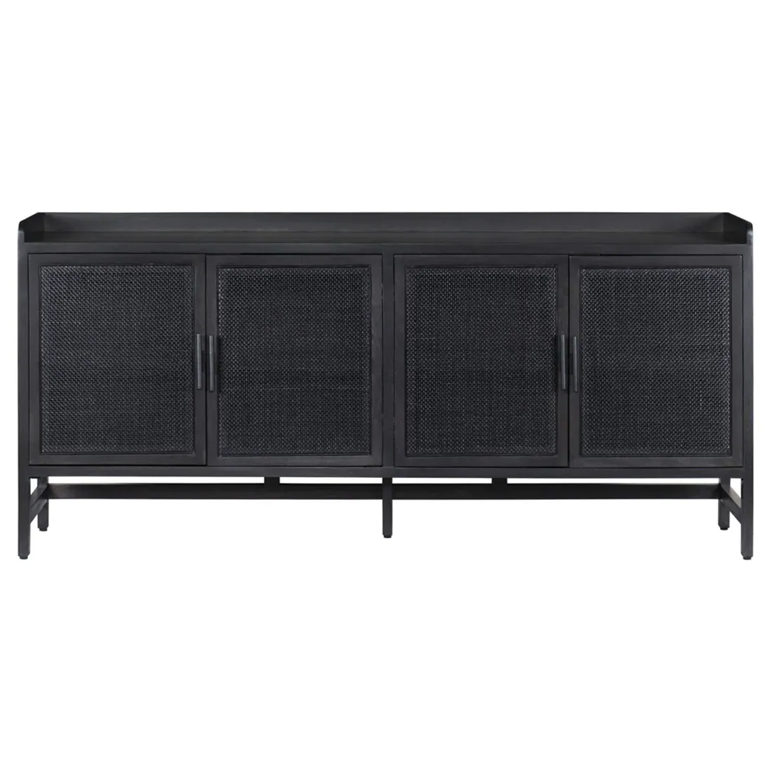 Corazon Woven Cane Sideboard - Black, Mango Wood image