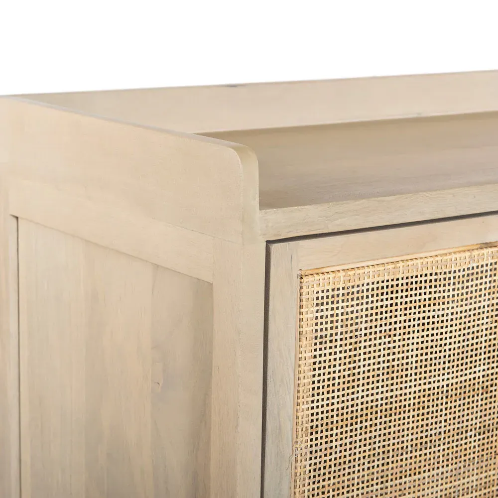 Corazon Woven Cane Sideboard - Brown, Mango Wood