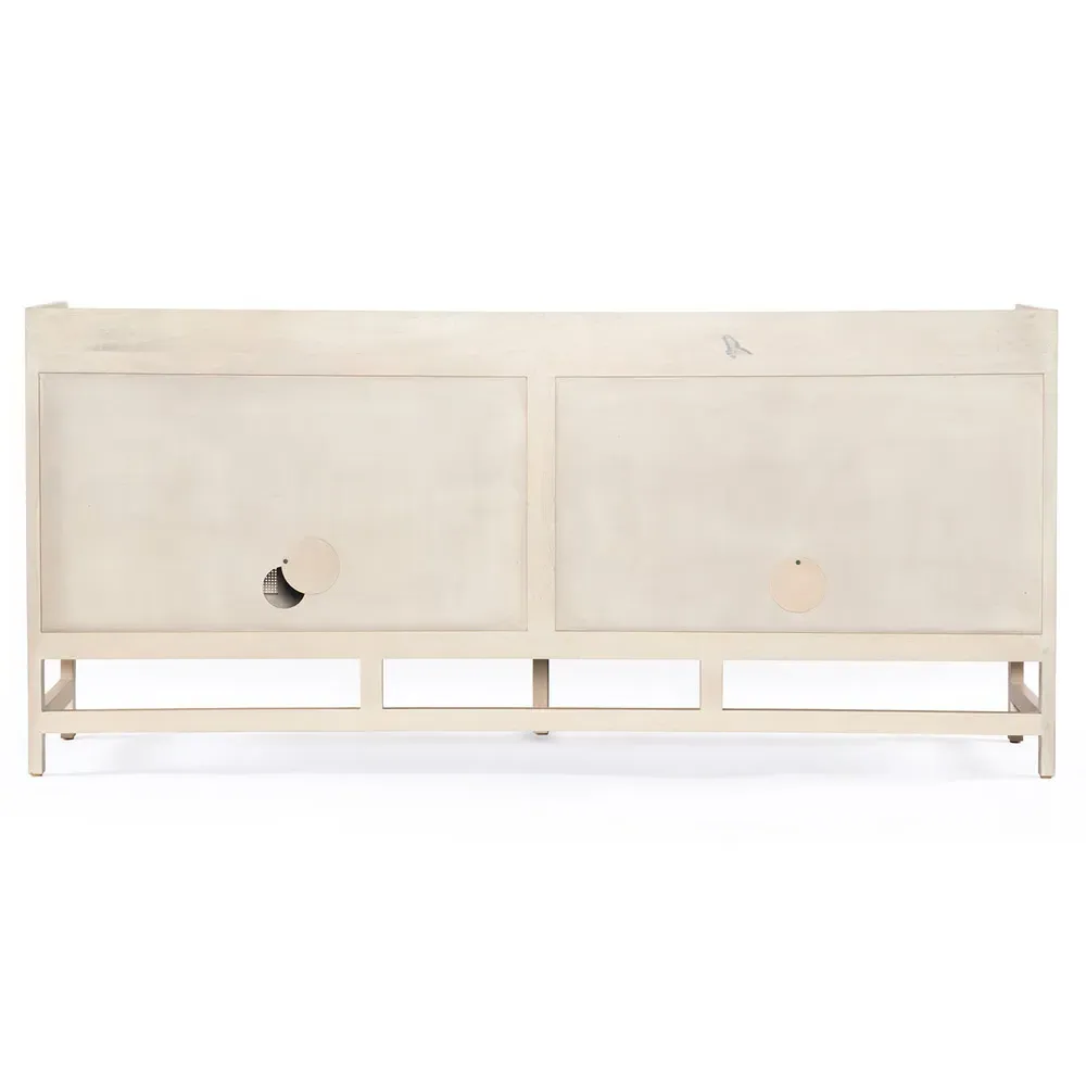 Corazon Woven Cane Sideboard - Brown, Mango Wood