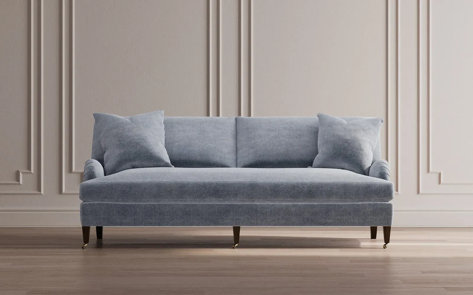 Cordelia Bench Cushion Sofa - Fog
