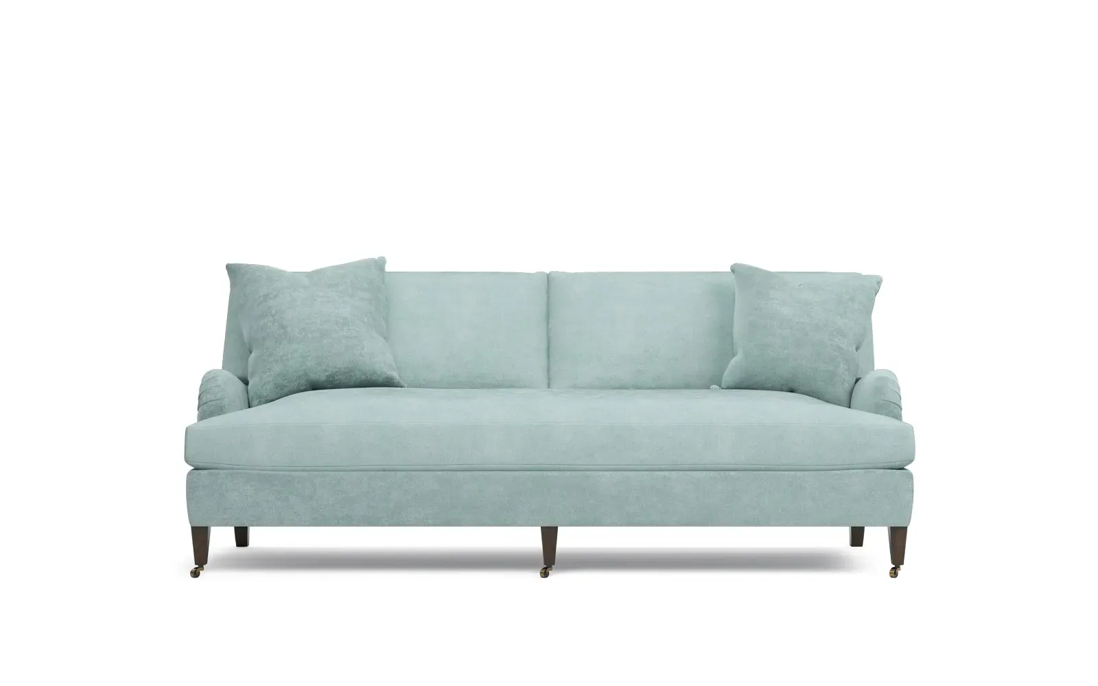 Cordelia Bench Cushion Sofa - French Blue, Velvet