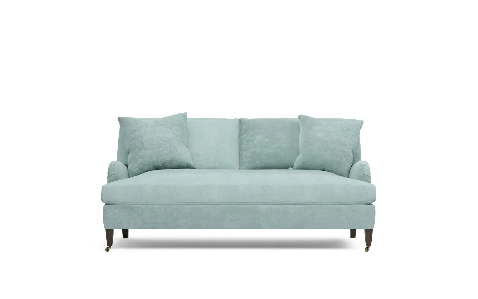 Cordelia Bench Cushion Sofa - French Blue, Velvet