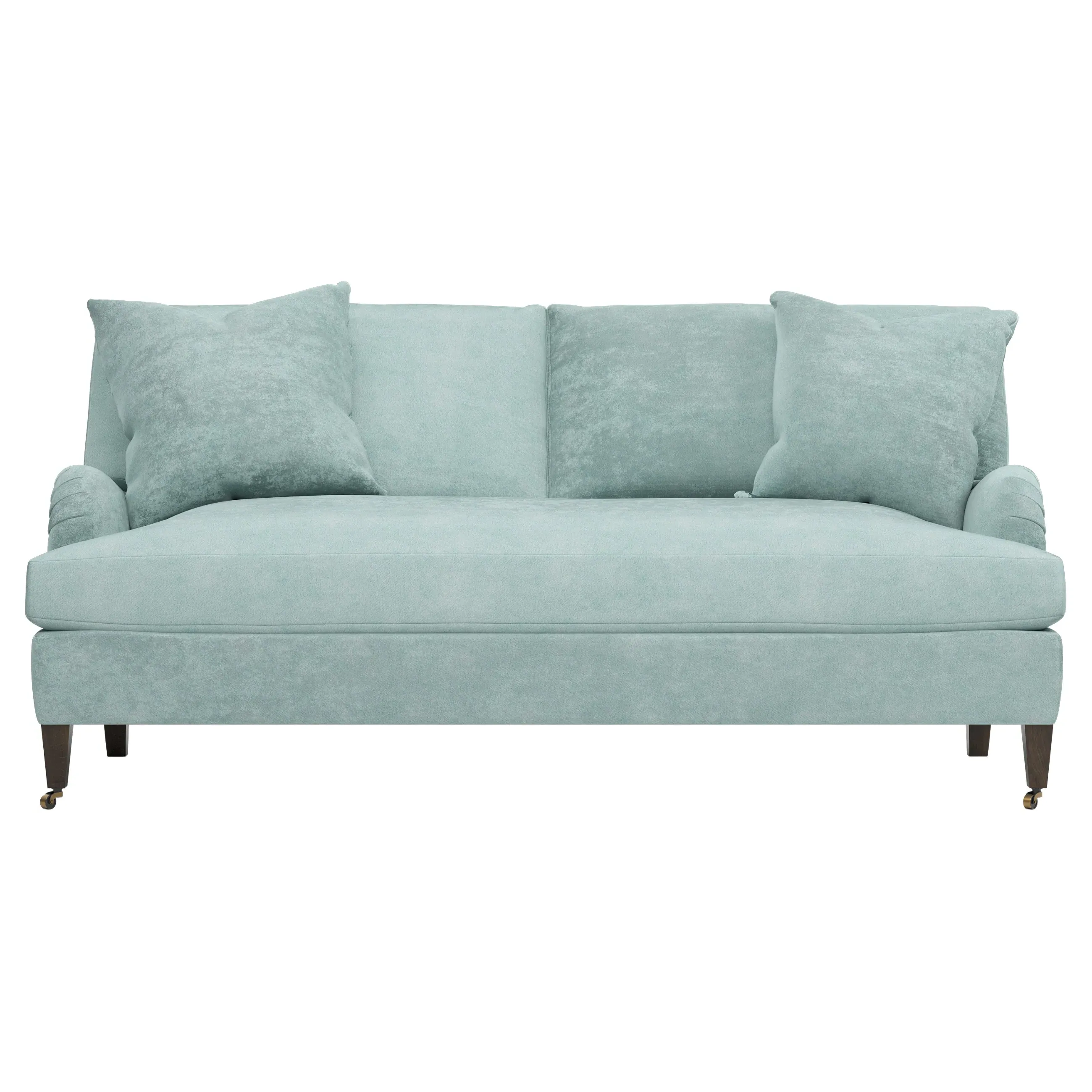 Cordelia Bench Cushion Sofa - French Blue, Velvet image