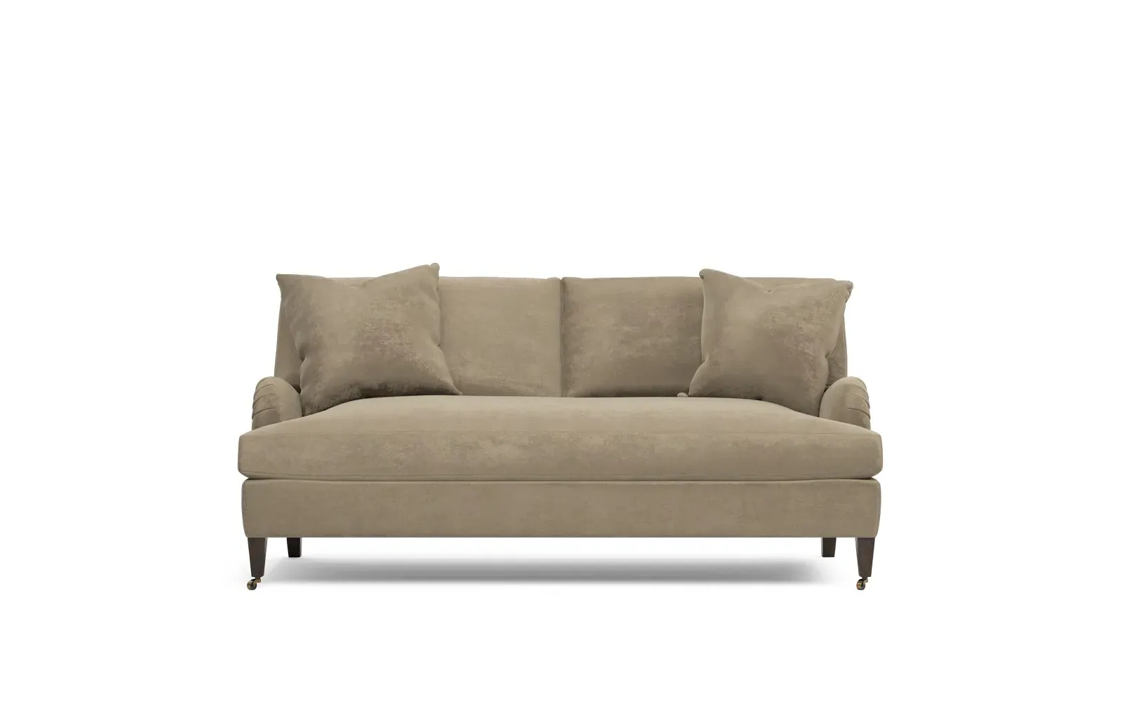 Cordelia Bench Cushion Sofa - Wheat, Velvet