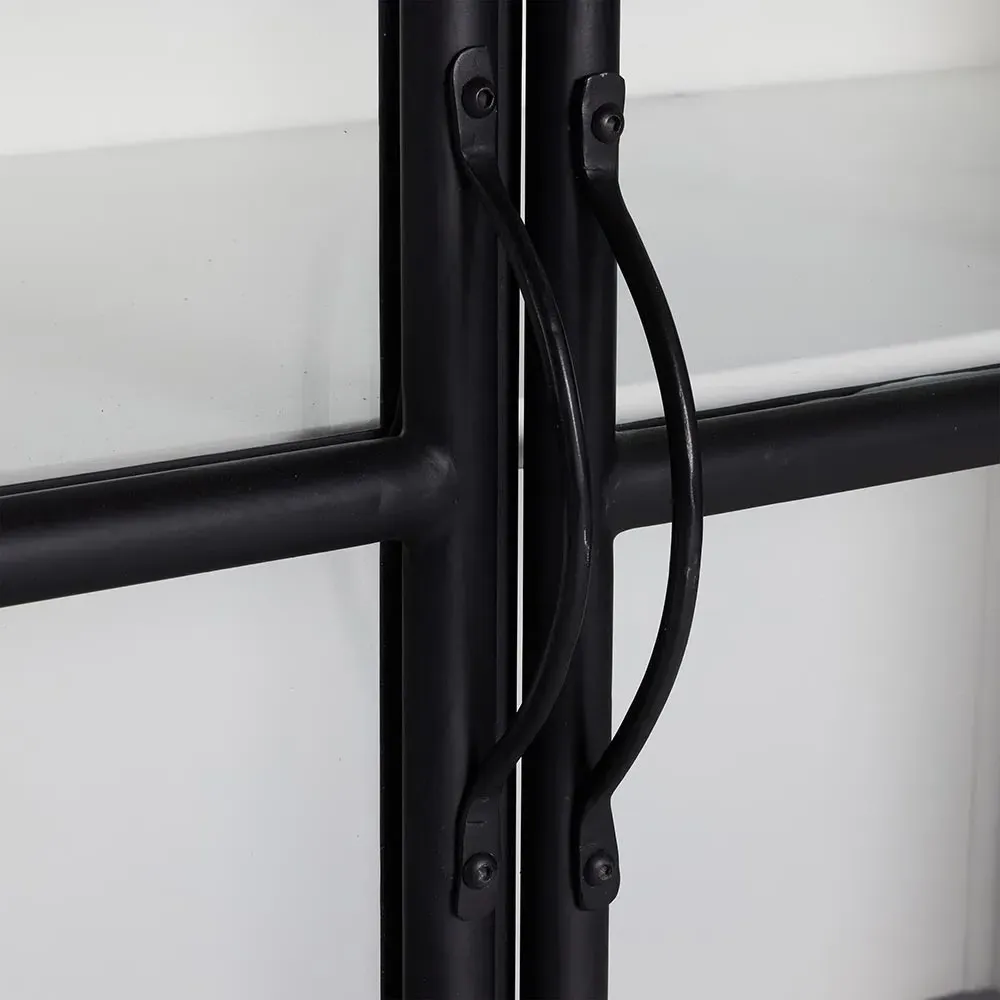 Corden 2 Door 4 Drawer Display Case - Black