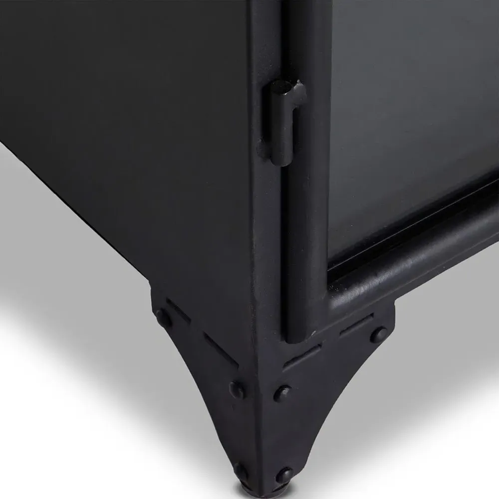 Corden 2 Door 4 Drawer Display Case - Black