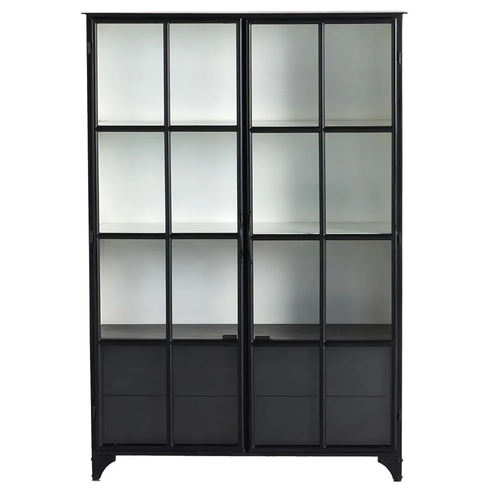 Corden 2 Door 4 Drawer Display Case - Black image