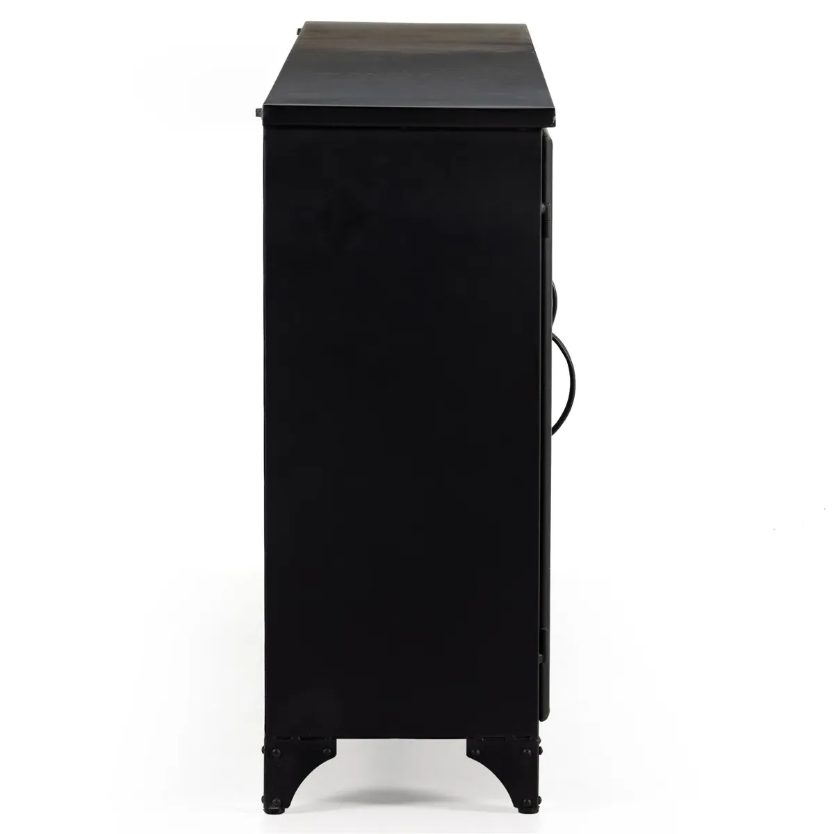 Corden Windowpane Sideboard - Black, Iron