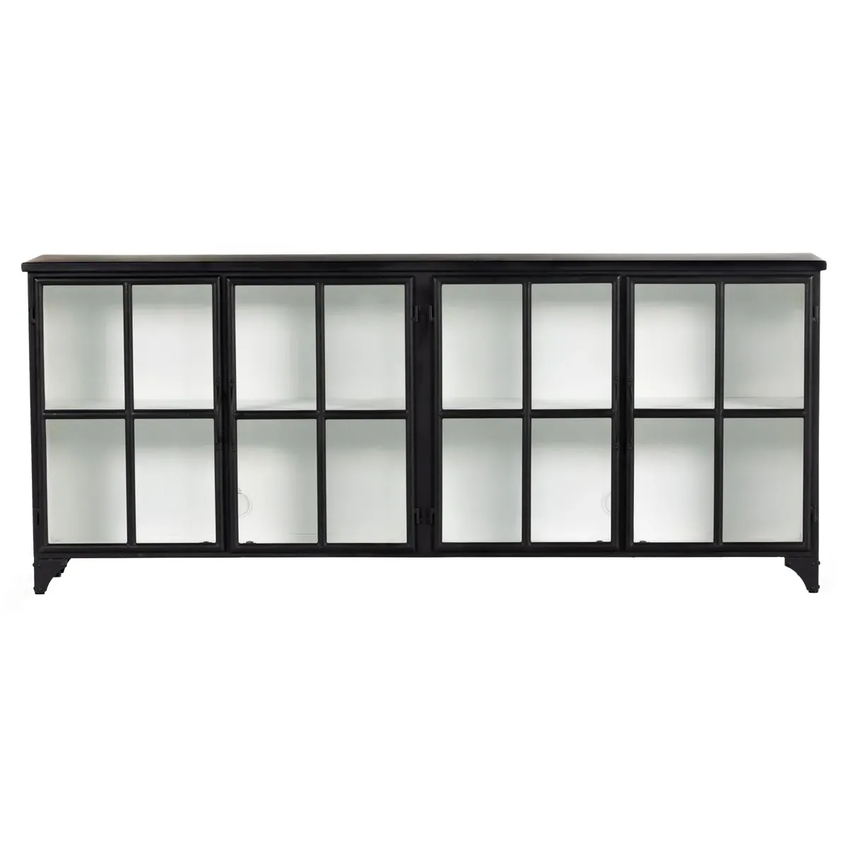 Corden Windowpane Sideboard - Black, Iron image