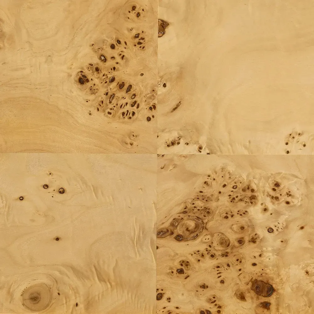 Cordova Demilune Nightstand - Brown, Burl Wood