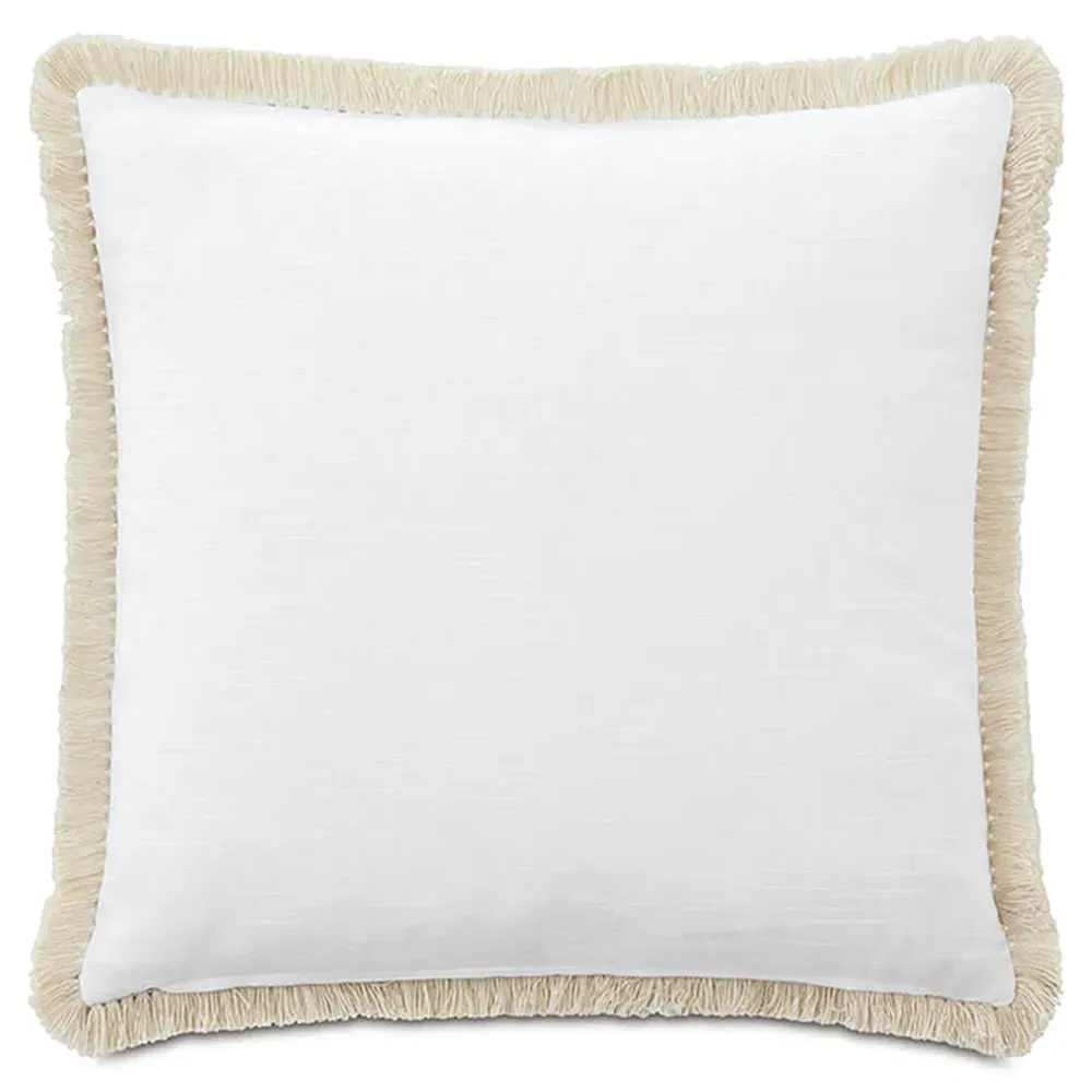 Corentin Square Throw Pillow - White, Cotton