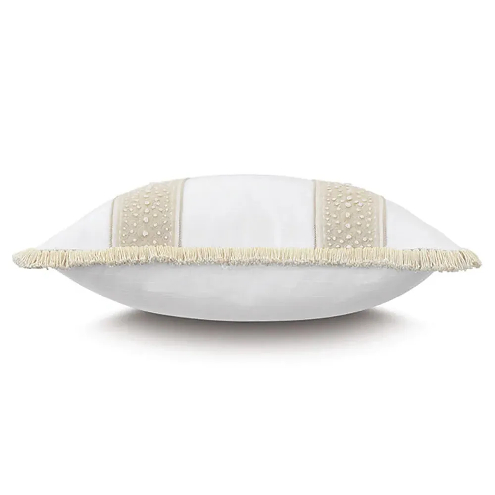 Corentin Square Throw Pillow - White, Cotton