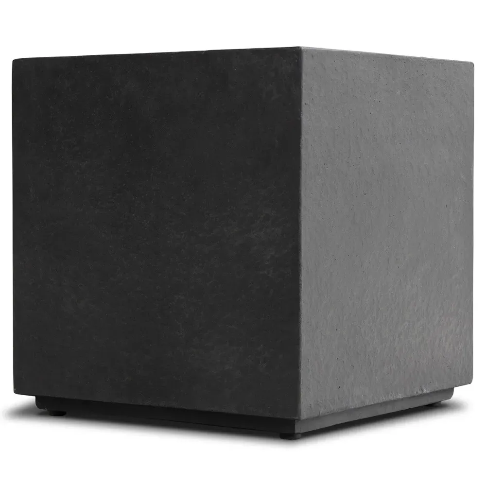 Corey Rectangular Outdoor Block End Table - Grey, Concrete
