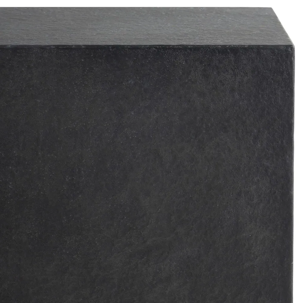 Corey Rectangular Outdoor Block End Table - Grey, Concrete