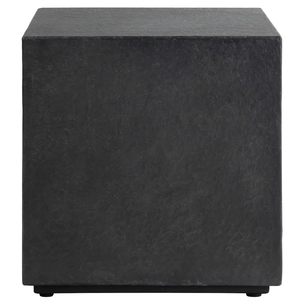 Corey Rectangular Outdoor Block End Table - Grey, Concrete image