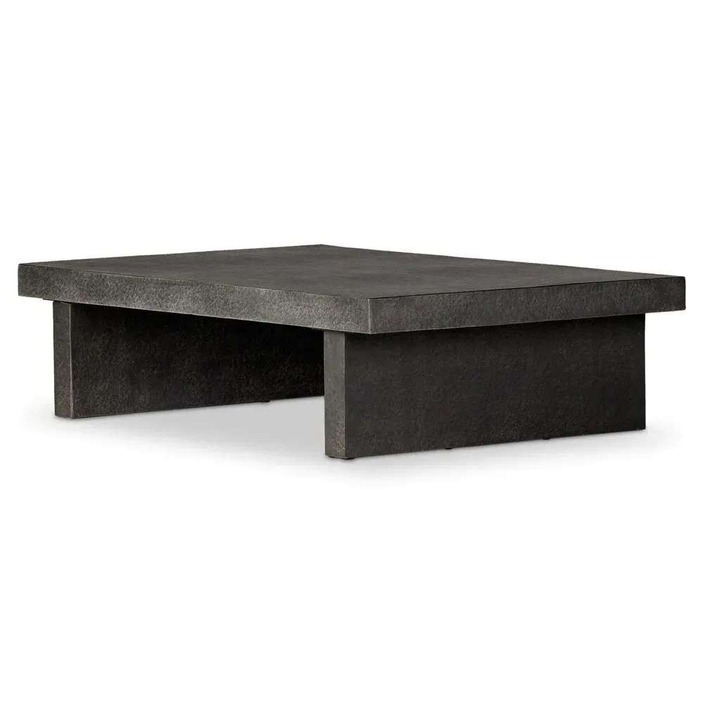 Corey Rectangular Outdoor Coffee Table - Grey, Concrete