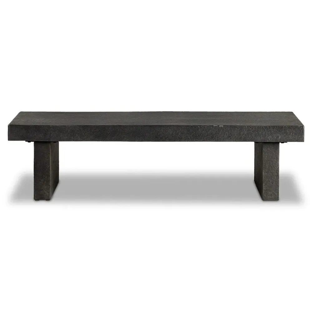 Corey Rectangular Outdoor Coffee Table - Grey, Concrete