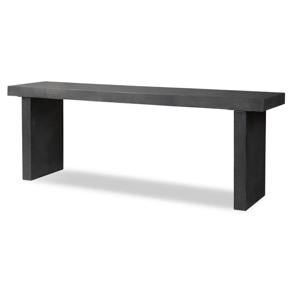 Corey Rectangular Outdoor Console Table - Grey, Concrete