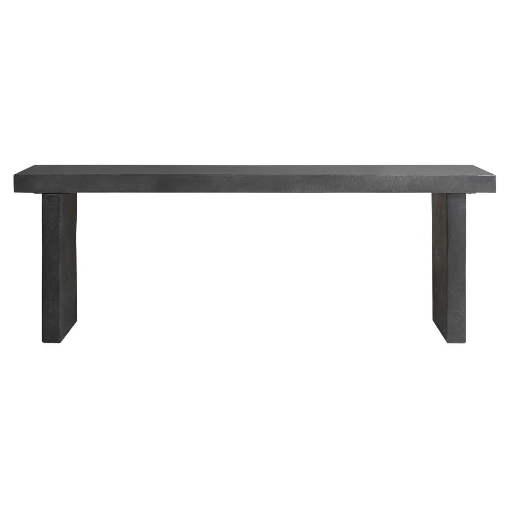 Corey Rectangular Outdoor Console Table - Grey, Concrete