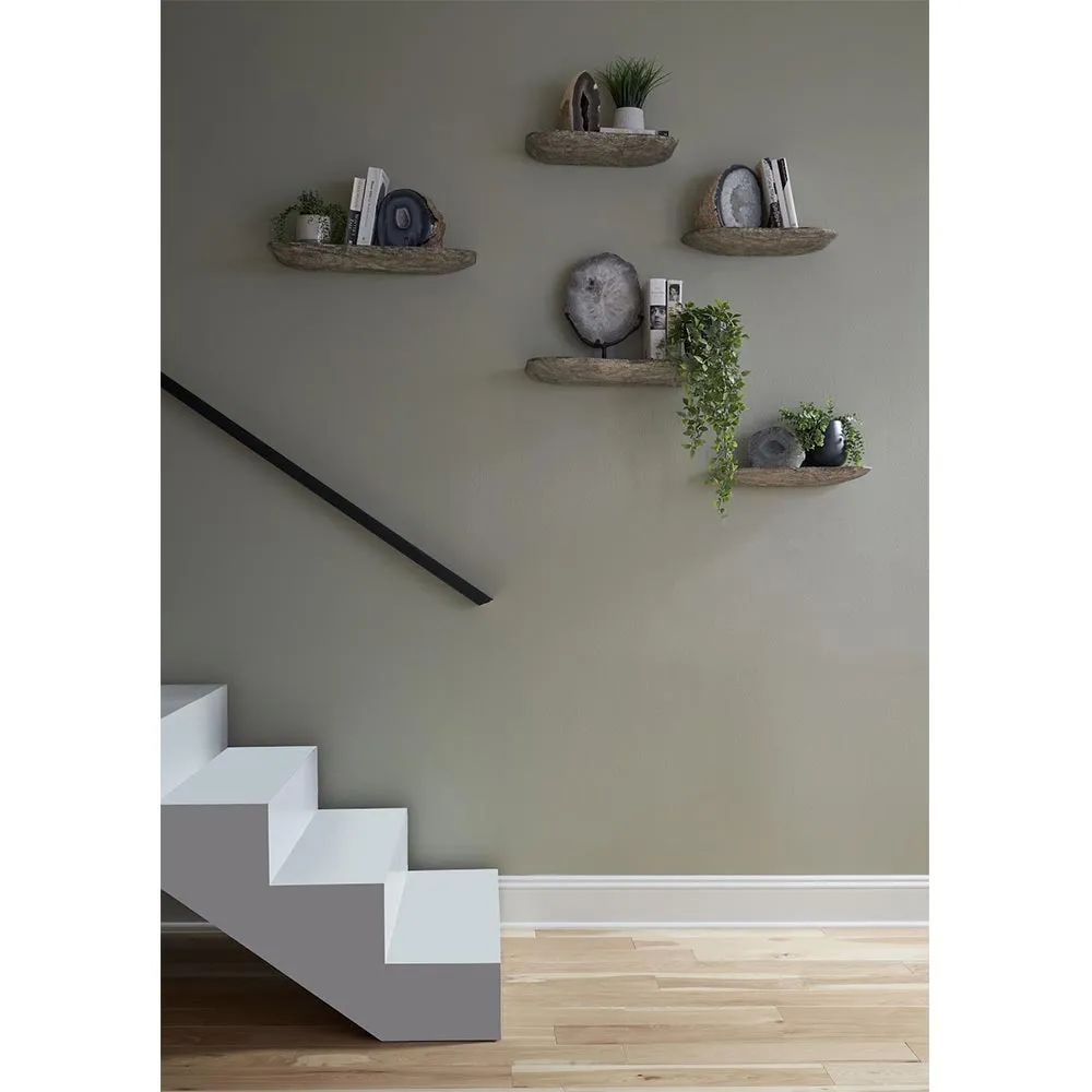 Corey Small Wall Shelf - Grey, Chamcha Wood